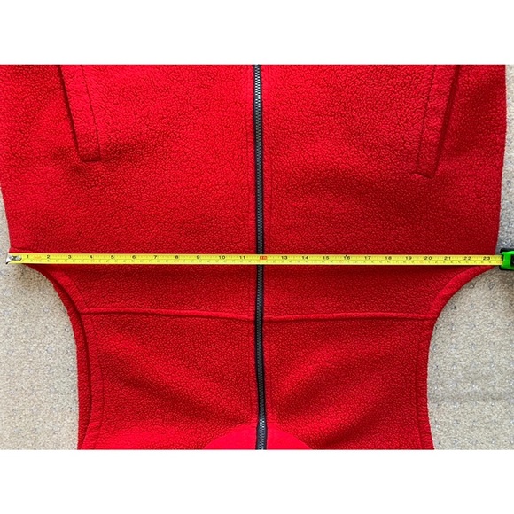 SOLD Vintage 90’s Fleece Vest High-Pile Red Size Large Extra Large Kelly Sport - Picture 8 of 9